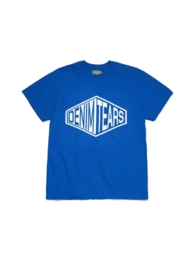 3D-Box-Logo-T-Shirt Blau