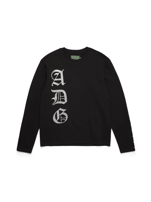 ADG Scripture Langarm-T-Shirt Schwarz
