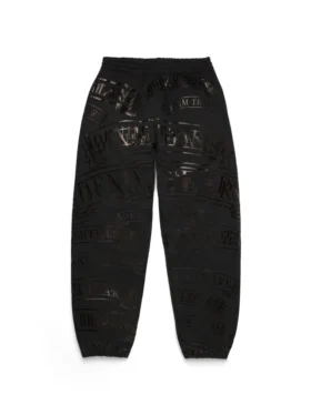ADG Sweathose mit Banner-Print, schwarz