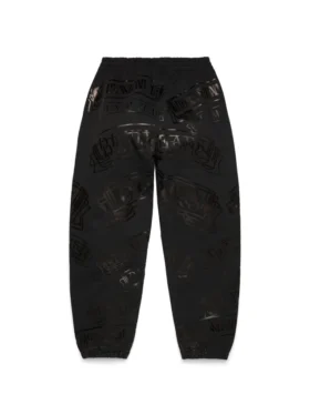 ADG Sweathose mit Banner-Print, schwarz