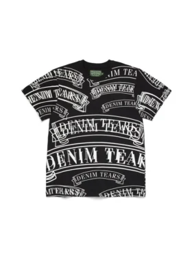 ADG T-Shirt mit Banner-Print, schwarz