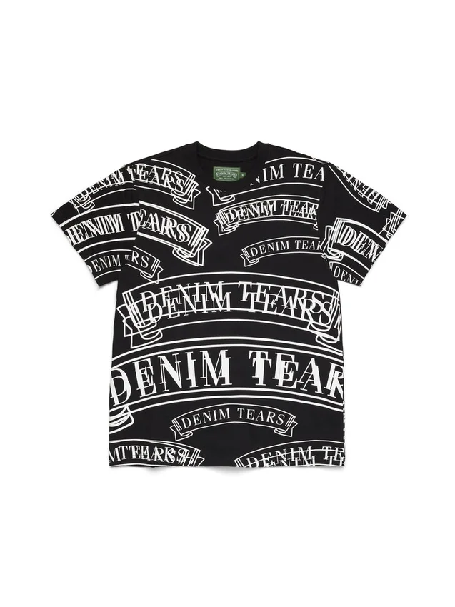 ADG T-Shirt mit Banner-Print, schwarz