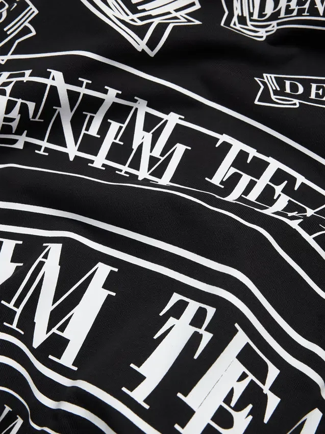 ADG T-Shirt mit Banner-Print, schwarz