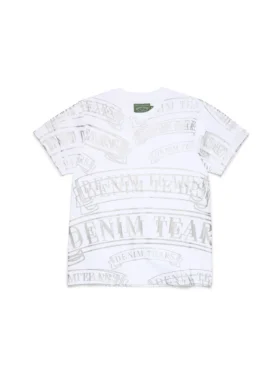 ADG T-Shirt mit Banner-Print, weiß