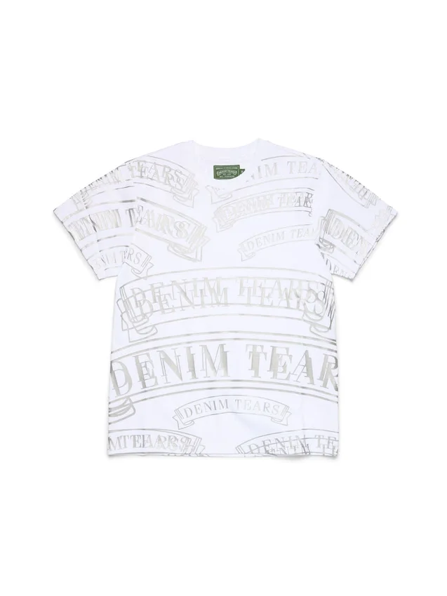 ADG T-Shirt mit Banner-Print, weiß
