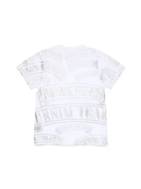 ADG T-Shirt mit Banner-Print, weiß