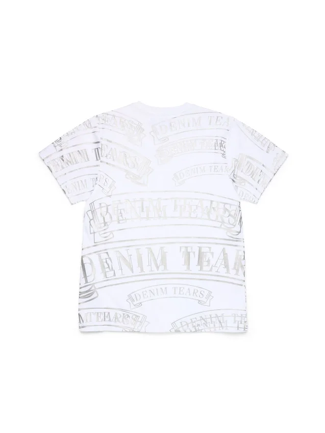 ADG T-Shirt mit Banner-Print, weiß