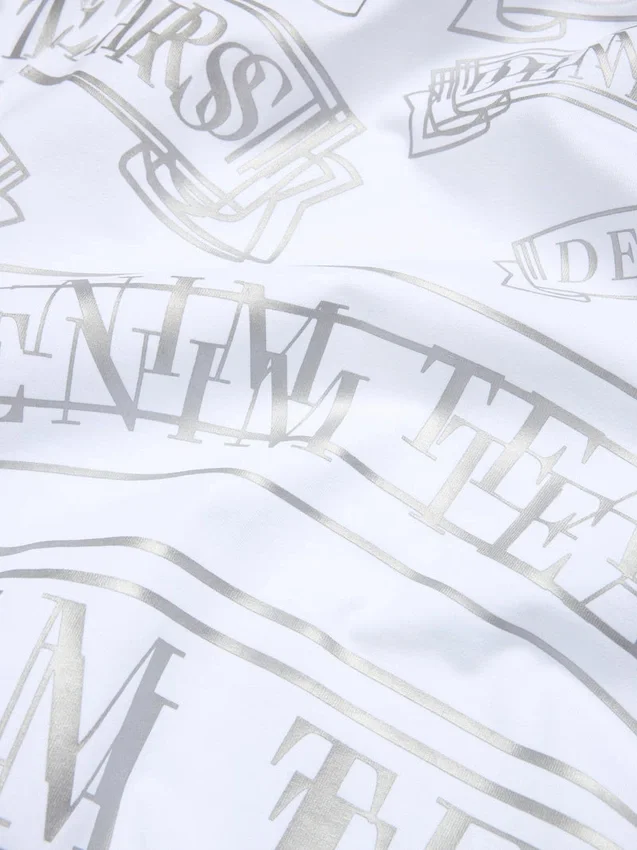 ADG T-Shirt mit Banner-Print, weiß