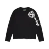 Anarchy Wreath Langarm-T-Shirt Schwarz