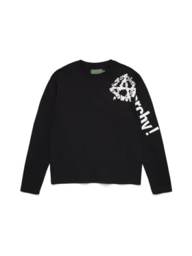 Anarchy Wreath Langarm-T-Shirt Schwarz