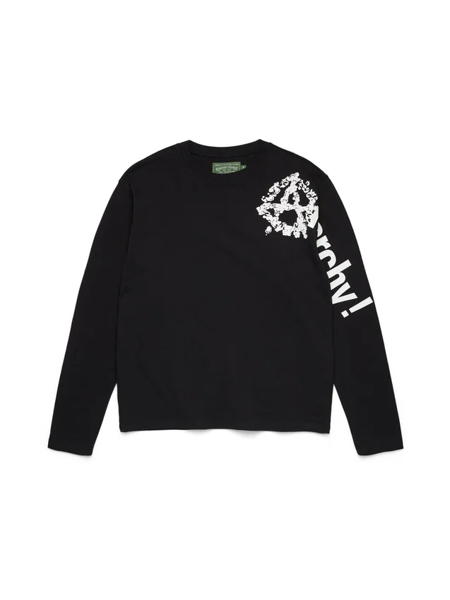Anarchy Wreath Langarm-T-Shirt Schwarz