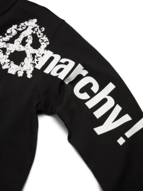 Anarchy Wreath Langarm-T-Shirt Schwarz