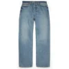 Baggy-Denim-Jeans in heller Waschung