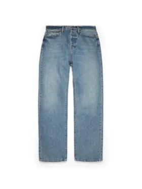 Baggy-Denim-Jeans in heller Waschung