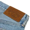 Weite Denim-Jeanshose mit Cotton Wreath, helle Waschung