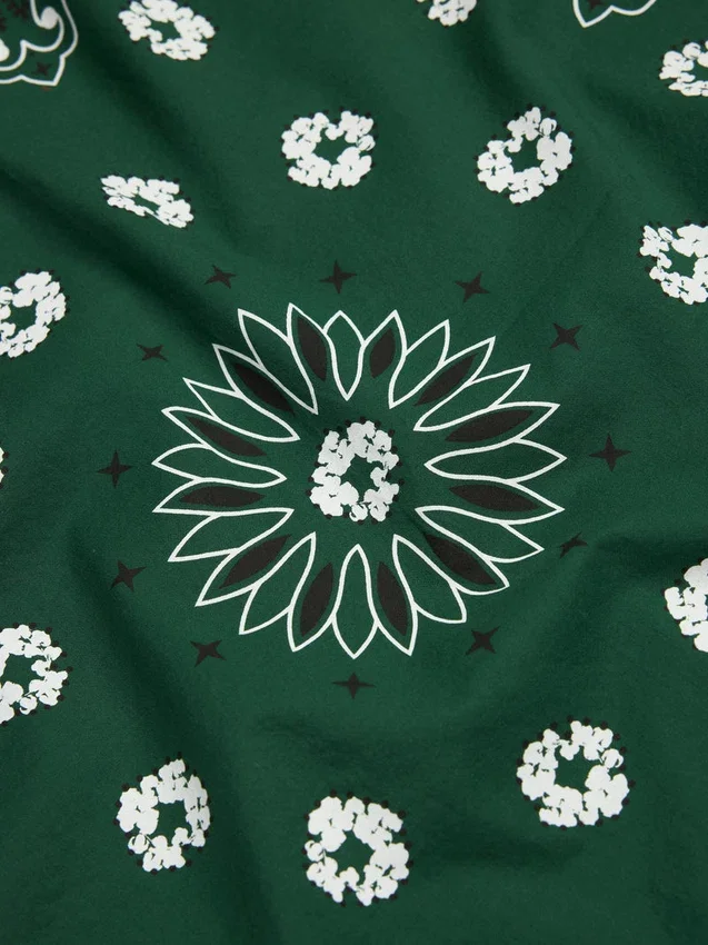 Bandana mit Cotton Wreath und Paisley-Muster, grün