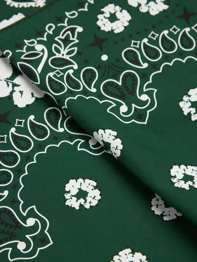 Bandana mit Cotton Wreath und Paisley-Muster, grün