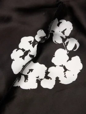 Baumwoll-Durag „Cotton Wreath“ – Schwarz