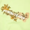 Baumwoll-Hoodie mit Blumenlogo, Limette