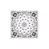 Baumwoll-Paisley-Bandana „Cotton Wreath“, weiß