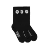 Baumwoll-Socken mit Friedenskranz, 3er-Pack, schwarz