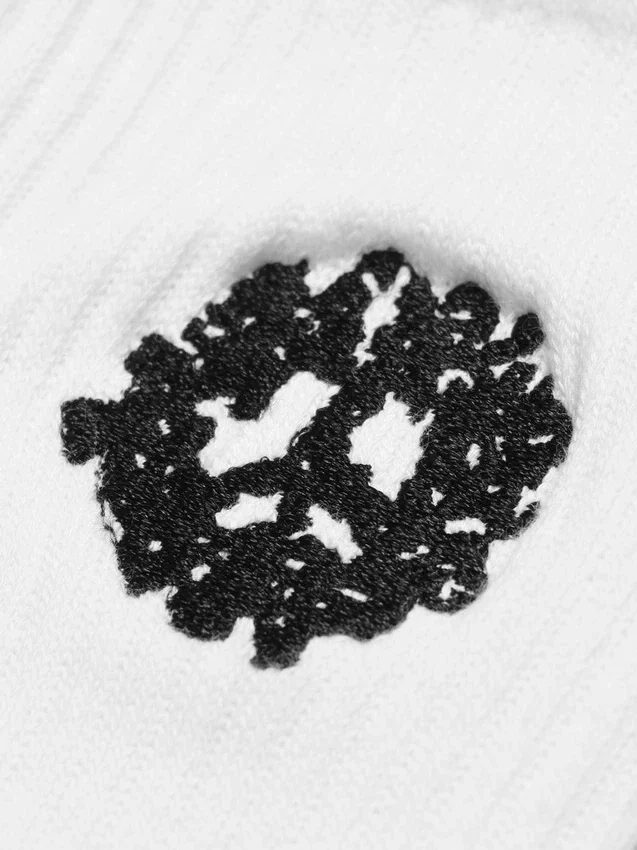 Baumwoll-Socken „Peace Wreath“ im 3er-Pack, Weiß