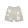 Baumwoll-Sweatshorts mit „Cotton Wreath“-Motiv, grau