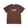 Baumwoll-T-Shirt mit Blumenlogo, braun