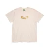 Baumwoll-T-Shirt mit Blumenlogo, hellbraun