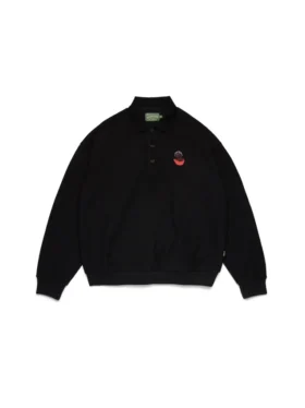 Biblischer Polo-Pullover, schwarz