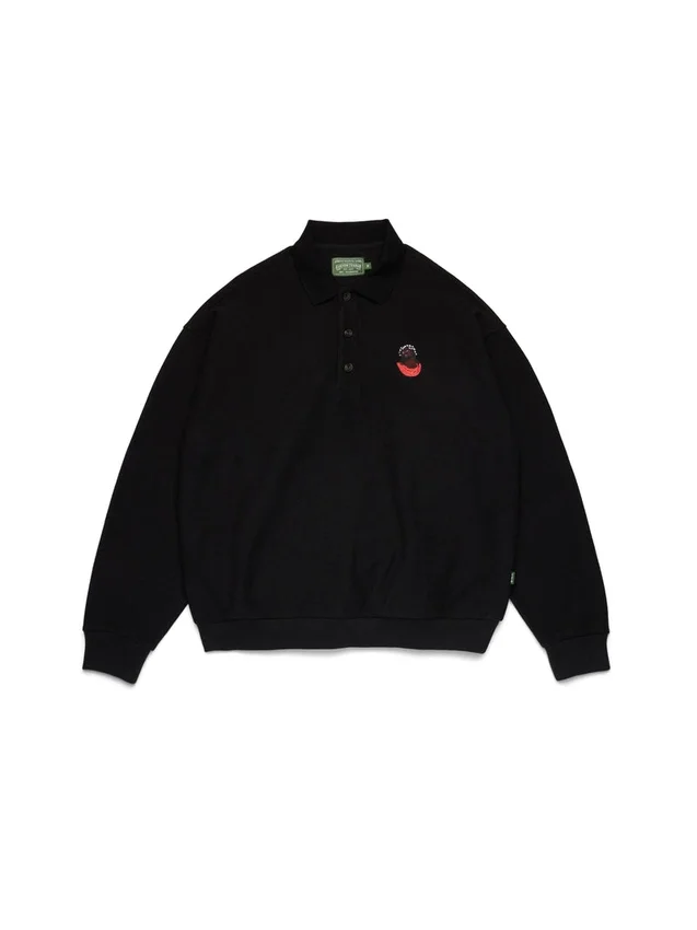 Biblischer Polo-Pullover, schwarz