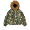 Birch Camo-Arbeitsjacke mit Kapuze, grün, Camo