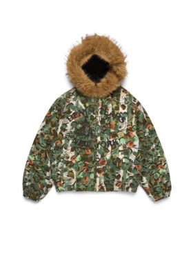 Birch Camo-Arbeitsjacke mit Kapuze, grün, Camo