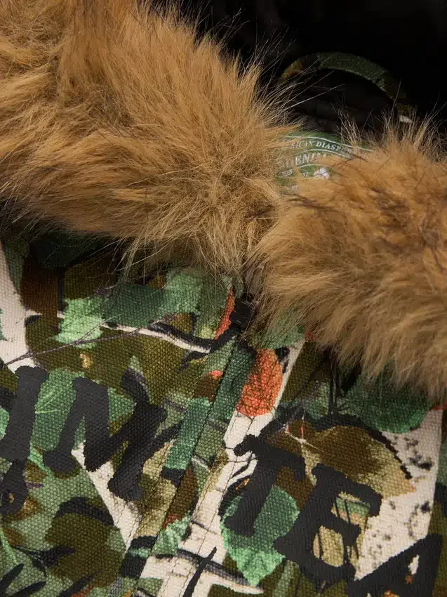 Birch Camo-Arbeitsjacke mit Kapuze, grün, Camo