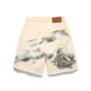 Cloud Camo Denim-Shorts