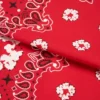 Cotton Wreath-Bandana mit Paisley-Muster und Kranzmotiv, rot