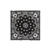 Cotton Wreath-Bandana mit Paisley-Muster und Kranzmotiv, schwarz