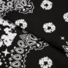 Cotton Wreath-Bandana mit Paisley-Muster und Kranzmotiv, schwarz