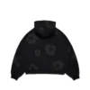 Cotton Wreath Cardigan Hoodie Schwarz