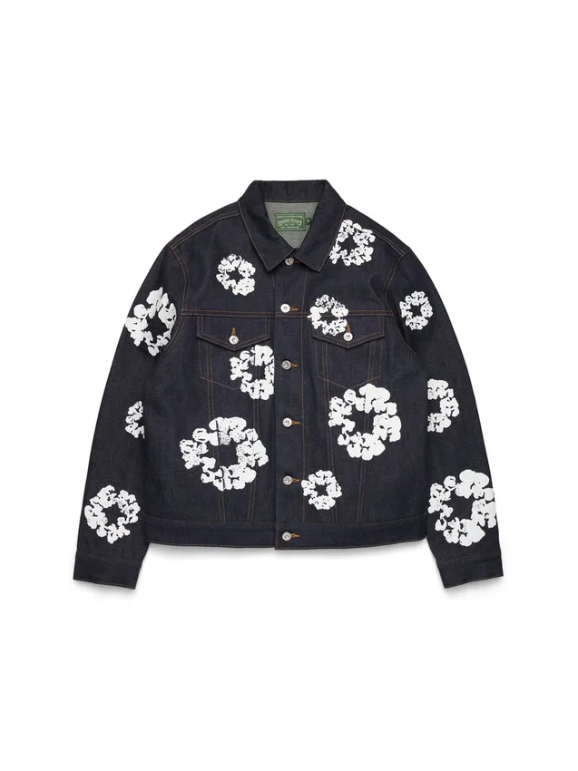 Cotton Wreath Denim Jacket Selvedge