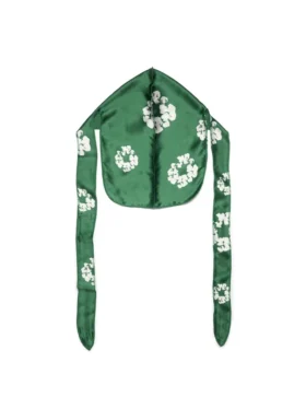 Cotton Wreath-Durag mit Kranz-Motiv, grün
