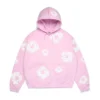 „Cotton Wreath Hoodie“ in Puderrosa