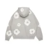 Cotton Wreath Hoodie mit Kranzmotiv, grau