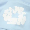 Cotton Wreath Hoodie mit Kranzmotiv in Puderblau
