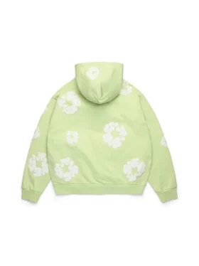 Cotton Wreath Hoodie mit Reißverschluss, mint