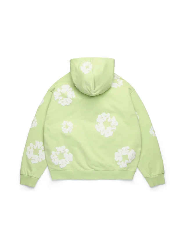 Cotton Wreath Hoodie mit Reißverschluss, mint