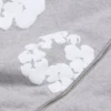 Cotton Wreath Hoodie mit Reißverschluss und Baumwollkranz, grau