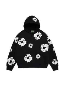 „Cotton Wreath Hoodie“ Schwarz