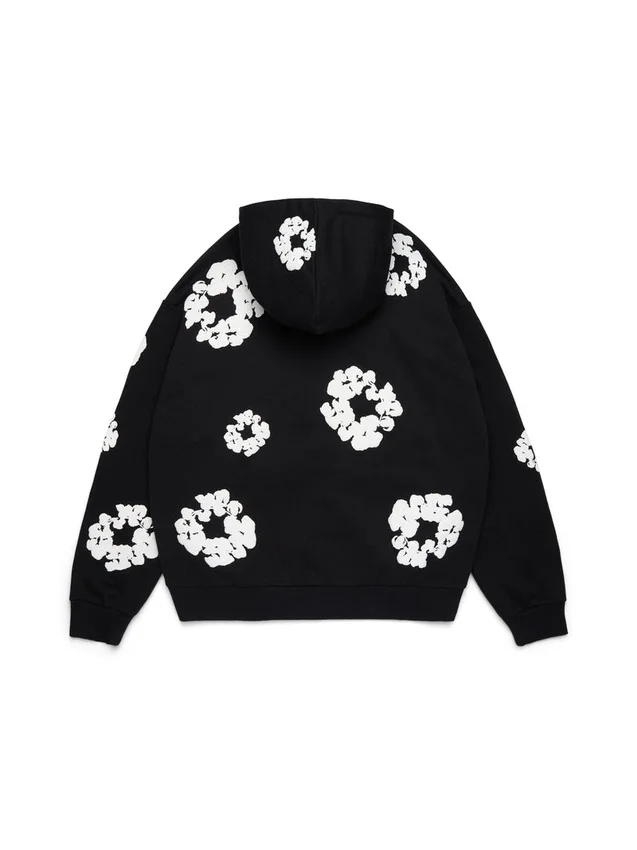 „Cotton Wreath Hoodie“ Schwarz