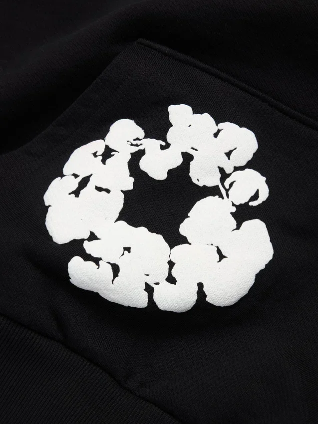 „Cotton Wreath Hoodie“ Schwarz